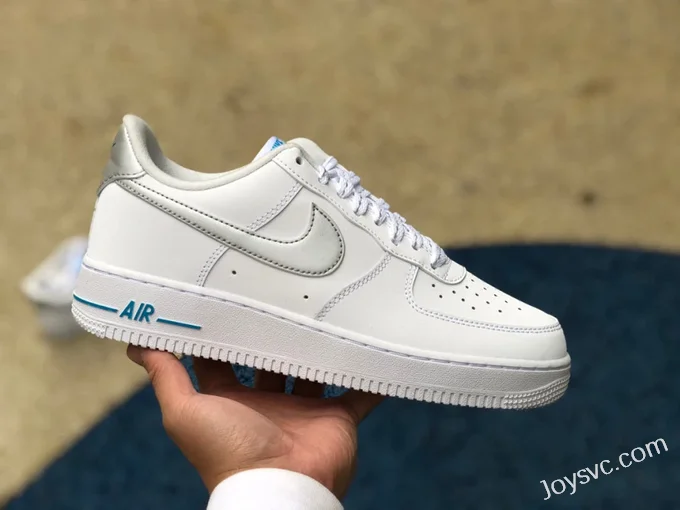 Nike Air Force 1 '07 White Blue Low-Top Casual Sneakers DR0142-100