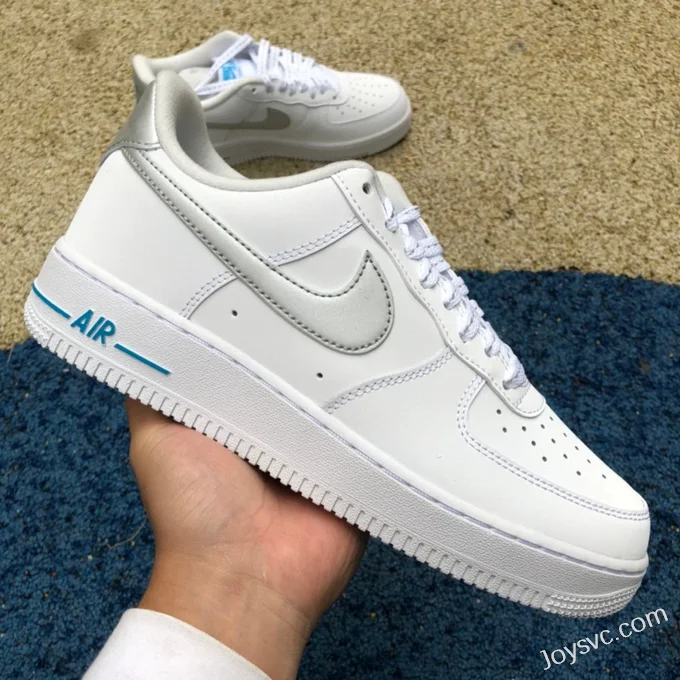 Nike Air Force 1 '07 White Blue Low-Top Casual Sneakers DR0142-100