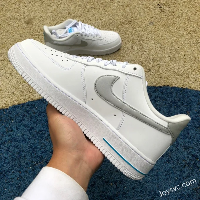 Nike Air Force 1 '07 White Blue Low-Top Casual Sneakers DR0142-100