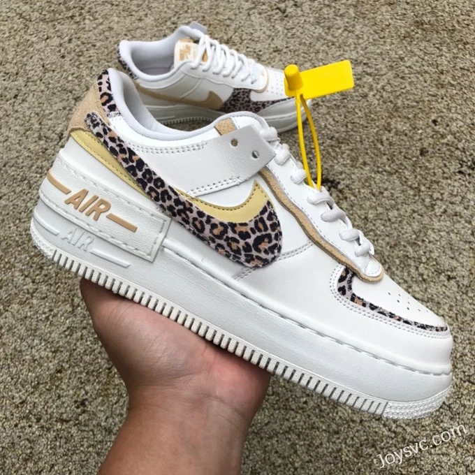 Nike Air Force 1 Shadow Macaron White Leopard CI0919-120