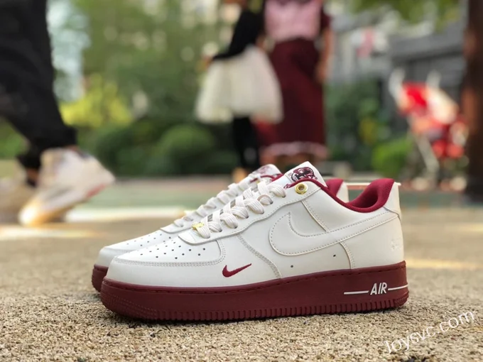 Nike Air Force 1 Beige Red 40th Anniversary DQ7582-100