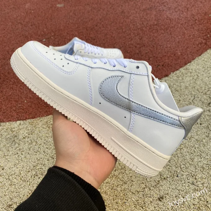 Nike Air Force 1 Low Silver Oxidized Midsole Casual Sneakers DQ7569-100