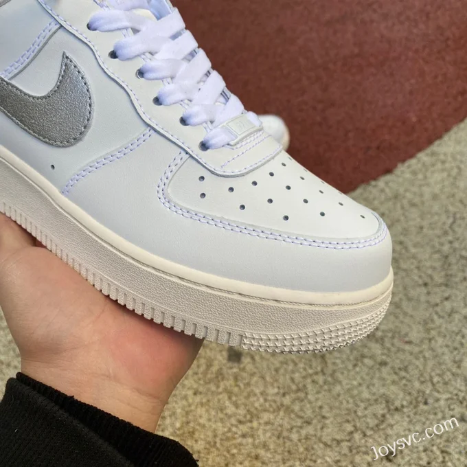 Nike Air Force 1 Low Silver Oxidized Midsole Casual Sneakers DQ7569-100