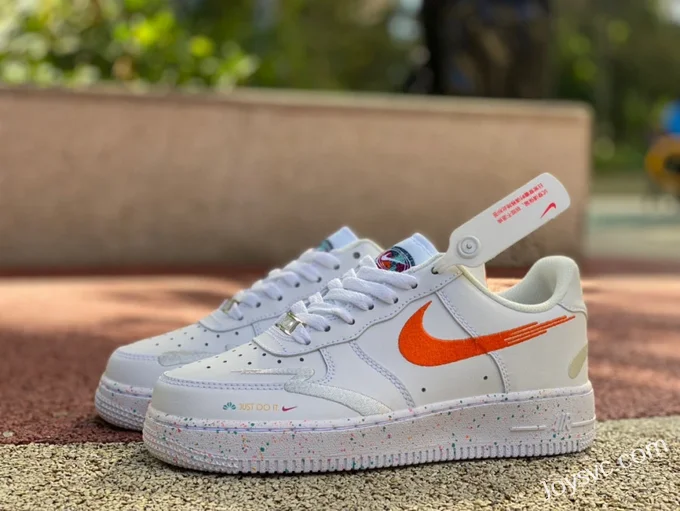 Nike Air Force 1 Low AF1 White Orange Yellow Splatter Low-Top Sneakers FD4622-131