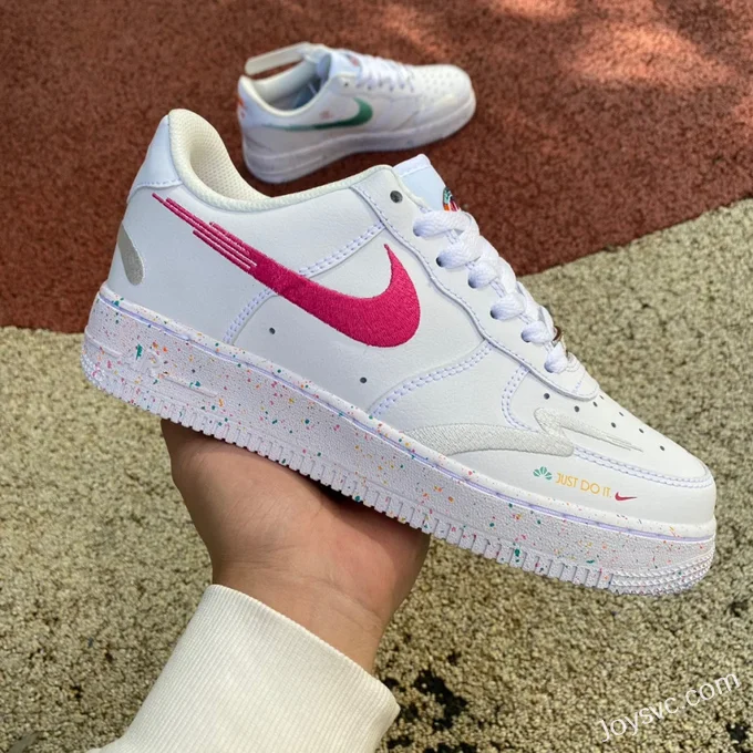 Nike Air Force 1 Low AF1 White Orange Yellow Splatter Low-Top Sneakers FD4622-131