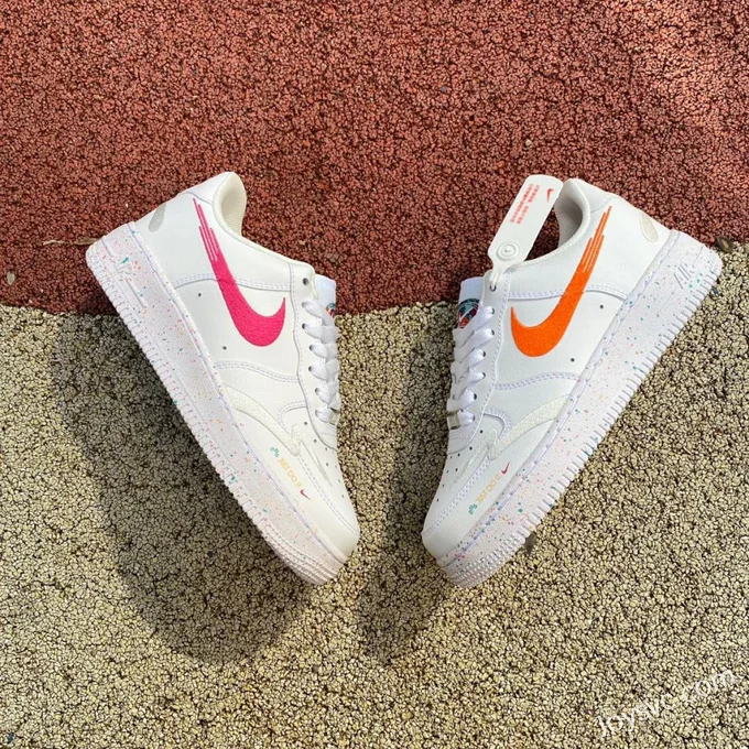 Nike Air Force 1 Low AF1 White Orange Yellow Splatter Low-Top Sneakers FD4622-131