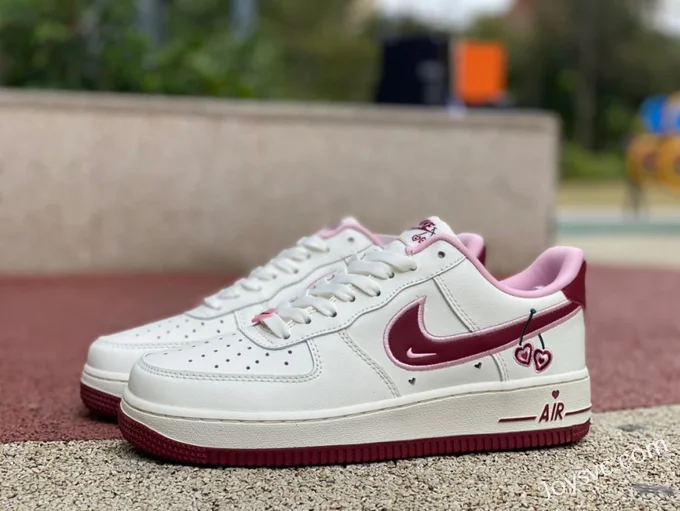 Nike Air Force 1 AF1 White Pink Valentine's Day Pure Original Version FD4616-161