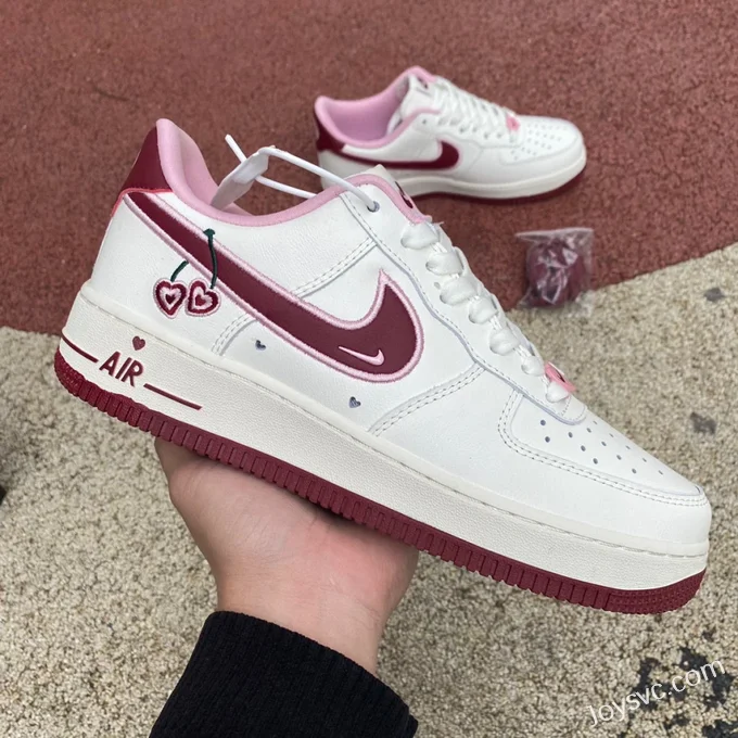 Nike Air Force 1 AF1 White Pink Valentine's Day Pure Original Version FD4616-161