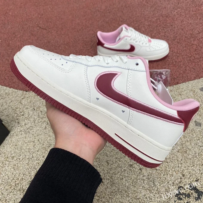 Nike Air Force 1 AF1 White Pink Valentine's Day Pure Original Version FD4616-161