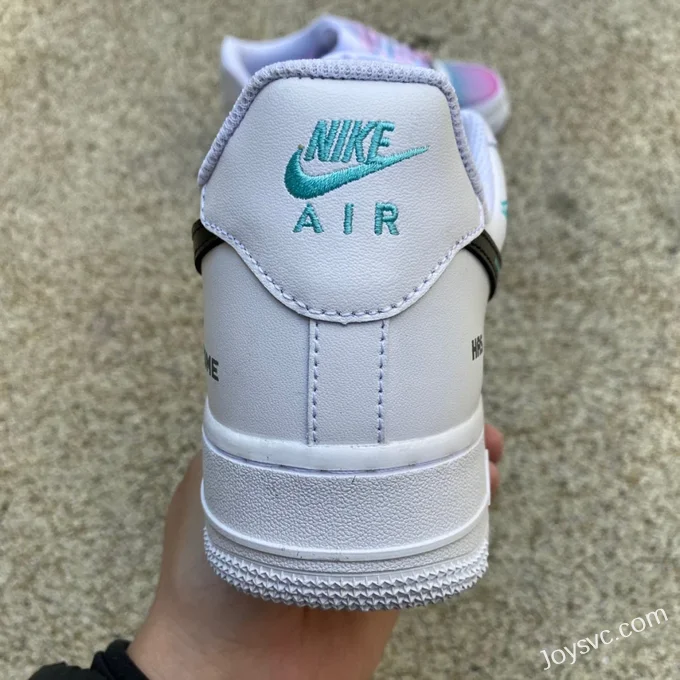 Nike Air Force 1 Cyberpunk Future Game Low-Top Custom Sneakers White Purple Blue HU6395-756