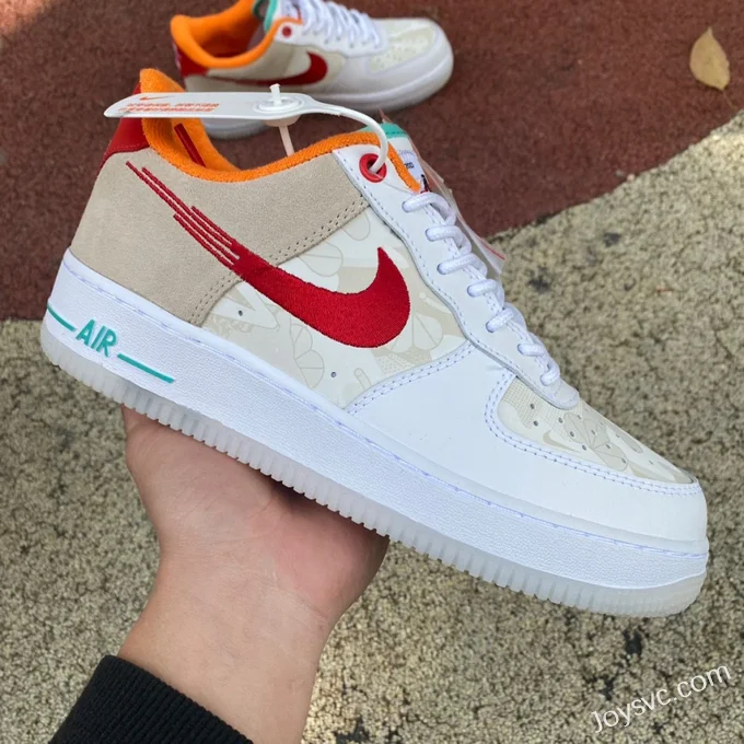 Nike Air Force 1 White Orange Rabbit Year FD4205-1