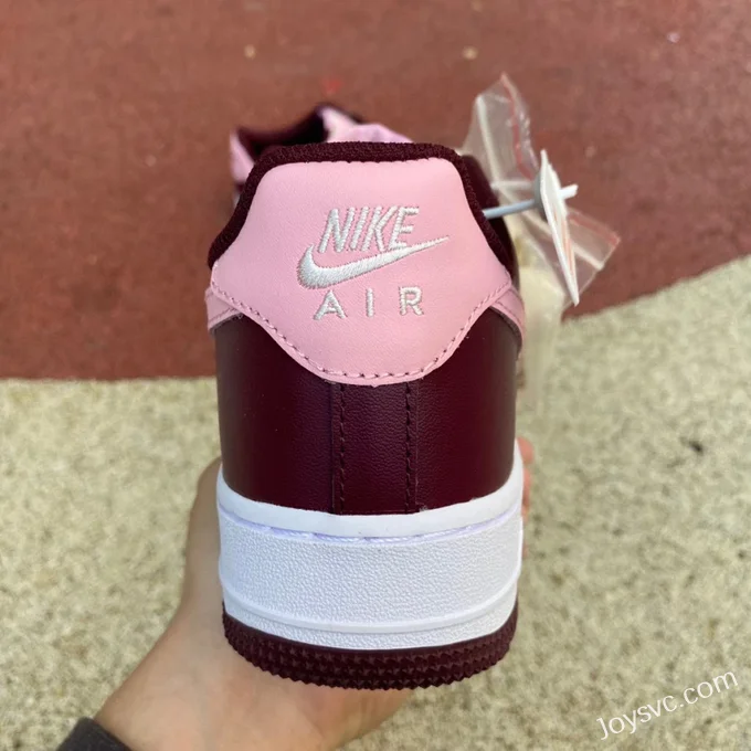 Nike Air Force 1 AF1 White Pink Wine Red Low-Top Sneakers FD9925-161