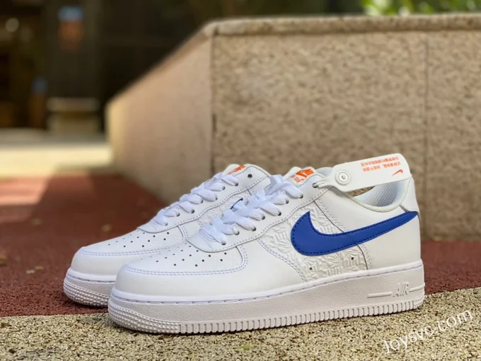 Nike Air Force 1 Low AF1 White Blue Durable Low-Top Sneakers FD0667-100