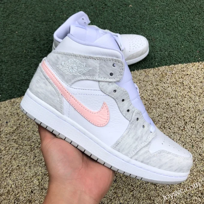 Air Jordan 1 Mid SE White Grey Pink DN4045-001