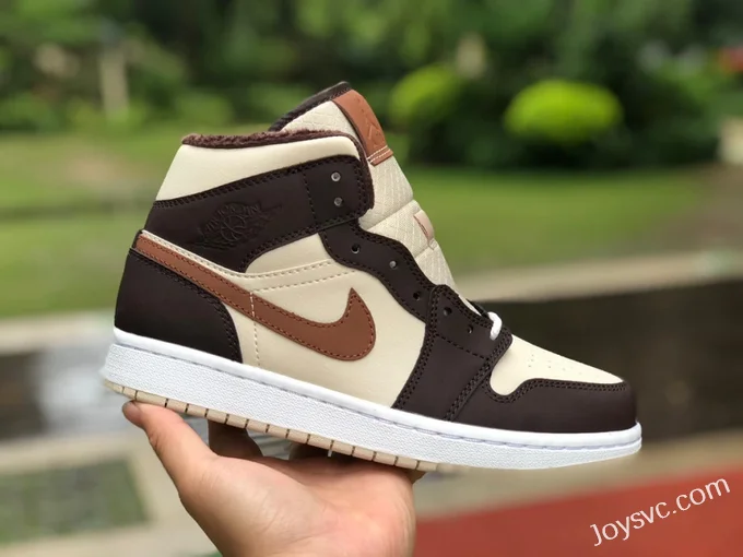 Air Jordan 1 Mid DO6699-200 Basalt Brown Retro Basketball Shoes