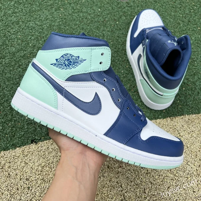 Air Jordan 1 Mid Blue Mint 554724-413