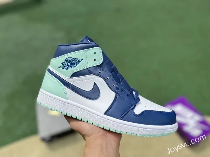 Air Jordan 1 Mid Blue Mint 554724-413