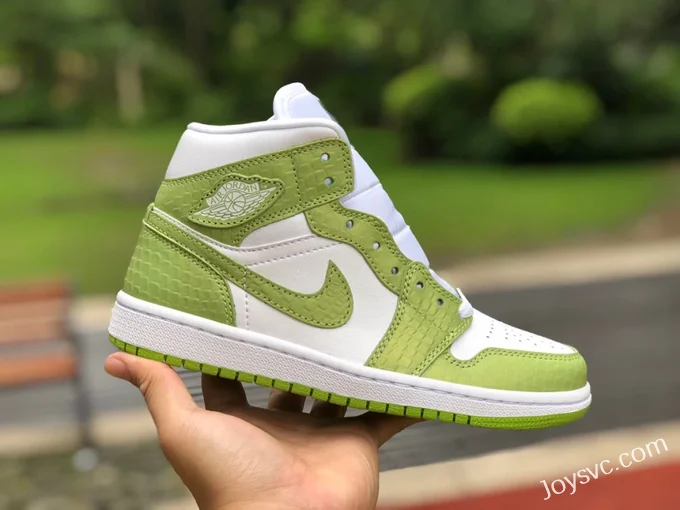 Air Jordan 1 Mid SE White Green Snake DV2959-113