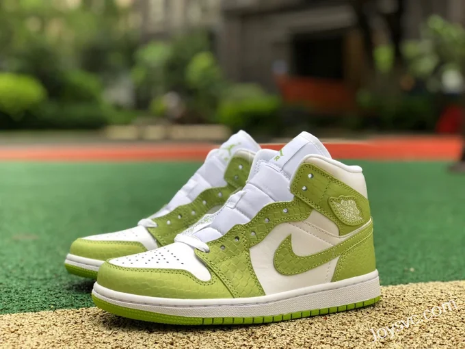 Air Jordan 1 Mid SE White Green Snake DV2959-113