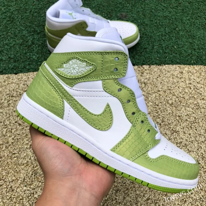 Air Jordan 1 Mid SE White Green Snake DV2959-113