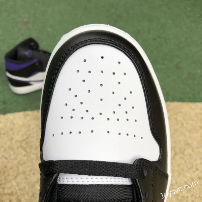 Air Jordan 1 Mid Black White Purple 554724-095