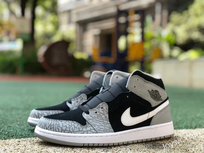 Air Jordan 1 Mid Black Grey Elephant DM1200-016