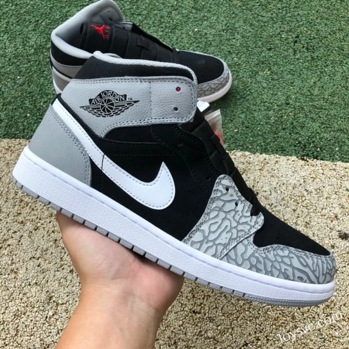 Air Jordan 1 Mid Black Grey Elephant DM1200-016