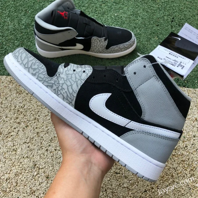 Air Jordan 1 Mid Black Grey Elephant DM1200-016