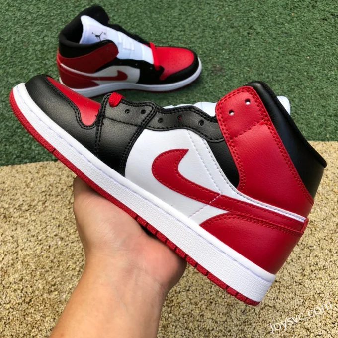 Air Jordan 1 Mid Bred Toe BQ6472-079