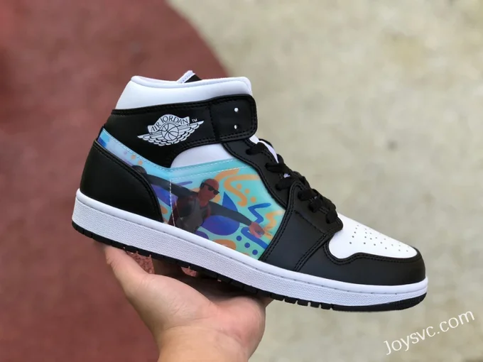 Air Jordan 1 Mid Black White Pattern DR9495-001