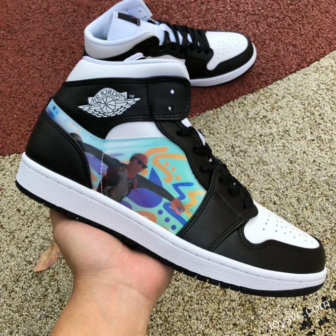 Air Jordan 1 Mid Black White Pattern DR9495-001