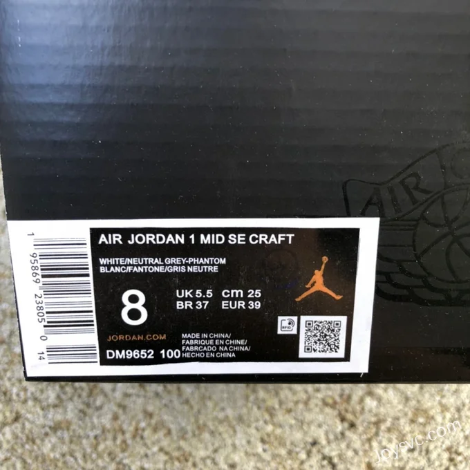 Air Jordan 1 Mid White Grey DM9652-100