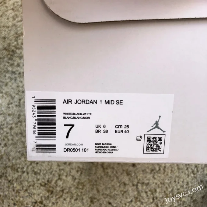 Air Jordan 1 Mid Black White Yin Yang DR0501-101