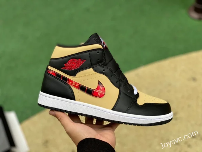 Air Jordan 1 Mid Black Brown Red DZ5329-001