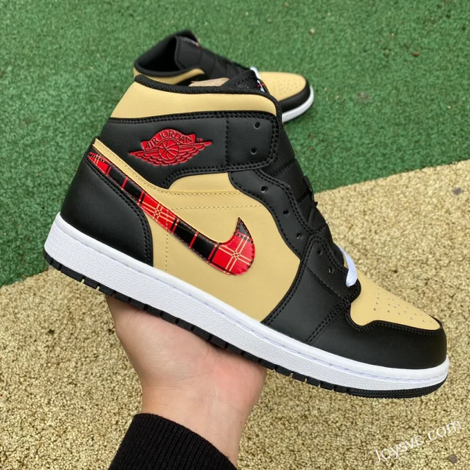 Air Jordan 1 Mid Black Brown Red DZ5329-001