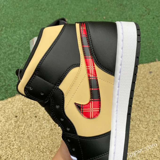 Air Jordan 1 Mid Black Brown Red DZ5329-001