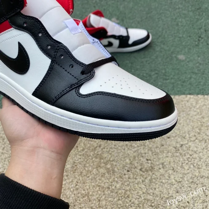 Air Jordan 1 Mid Black White Red BQ6472-061