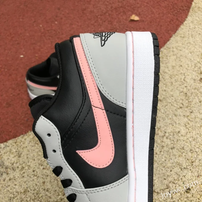 Air Jordan 1 Low 553558-062 Black Grey Pink Retro