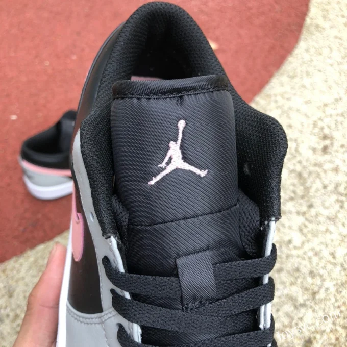 Air Jordan 1 Low 553558-062 Black Grey Pink Retro