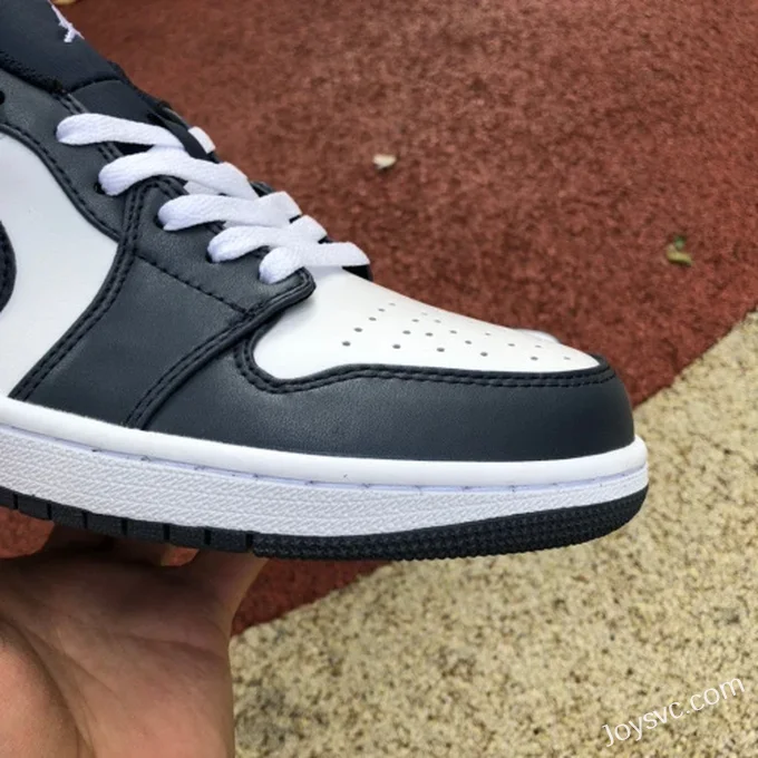 Air Jordan 1 Low 553558-414 Navy Blue Black Pink Retro