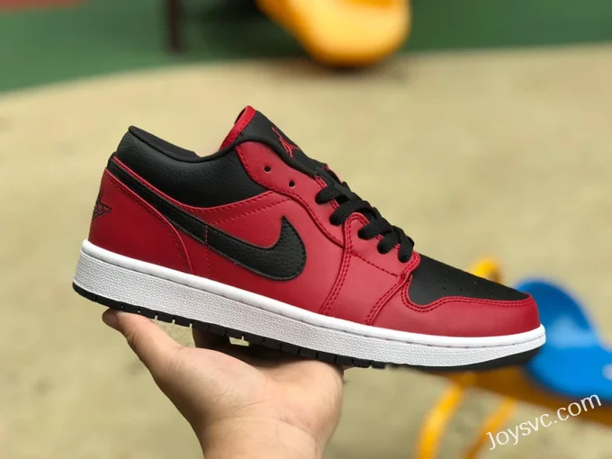 Air Jordan 1 Low 553558-605 Red Black Gym Red Retro