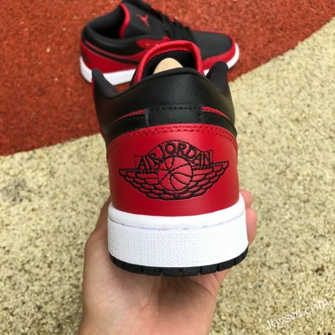 Air Jordan 1 Low 553558-605 Red Black Gym Red Retro