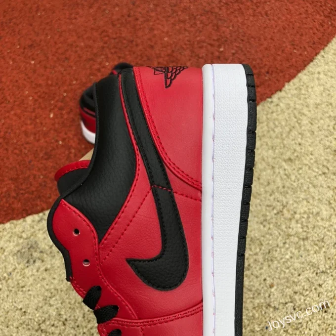 Air Jordan 1 Low 553558-605 Red Black Gym Red Retro