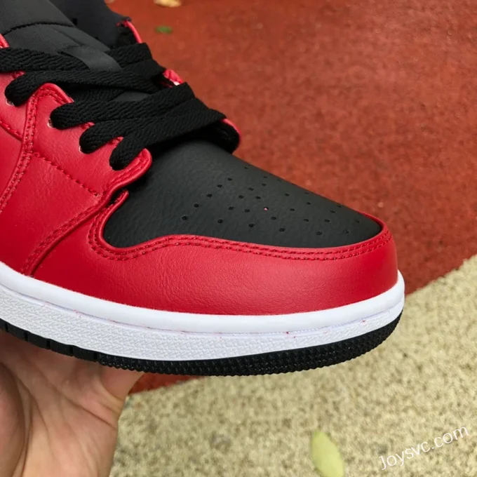 Air Jordan 1 Low 553558-605 Red Black Gym Red Retro