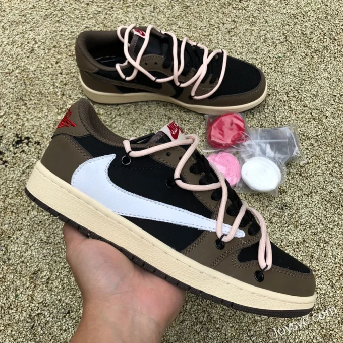 Travis Scott x Air Jordan 1 Low CQ42277-001 Brown Strap Reverse Swoosh