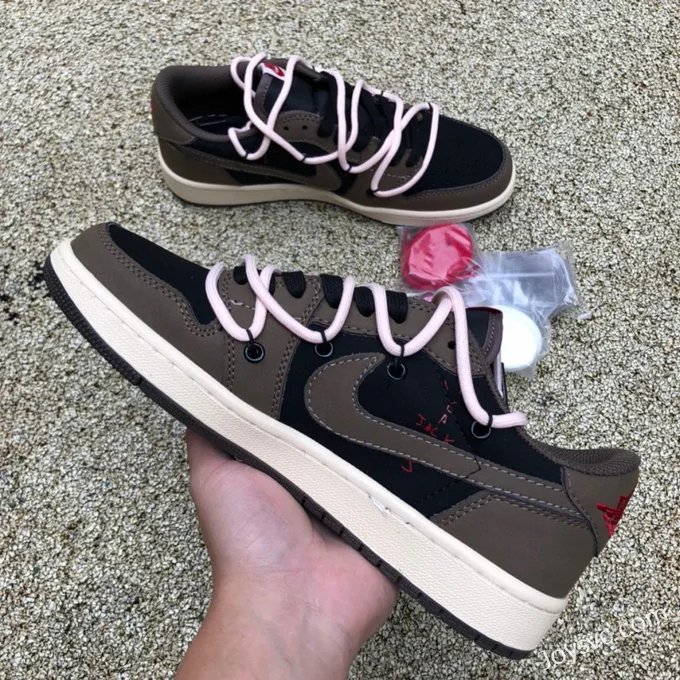 Travis Scott x Air Jordan 1 Low CQ42277-001 Brown Strap Reverse Swoosh