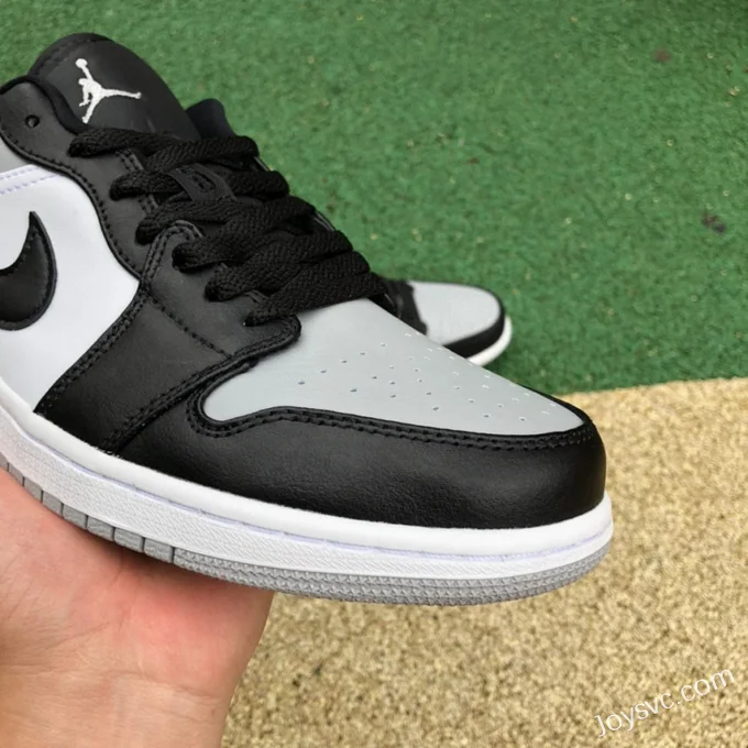 Air Jordan 1 Low 553558-052 Black Grey Shadow Toe Retro