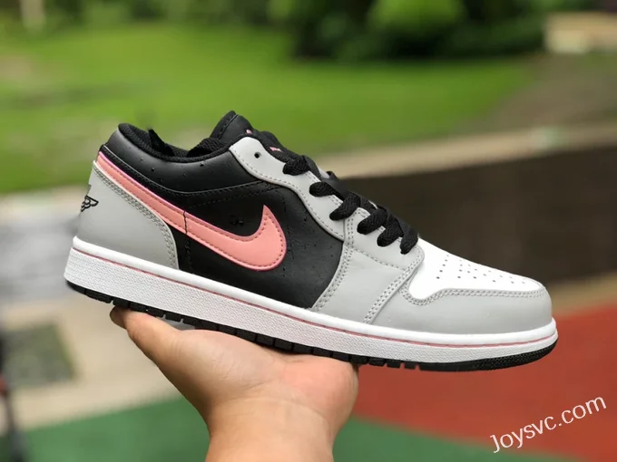 Air Jordan 1 Low 553558-062 White Black Pink Retro