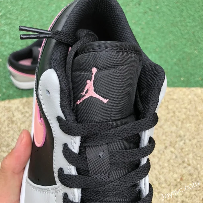 Air Jordan 1 Low 553558-062 White Black Pink Retro