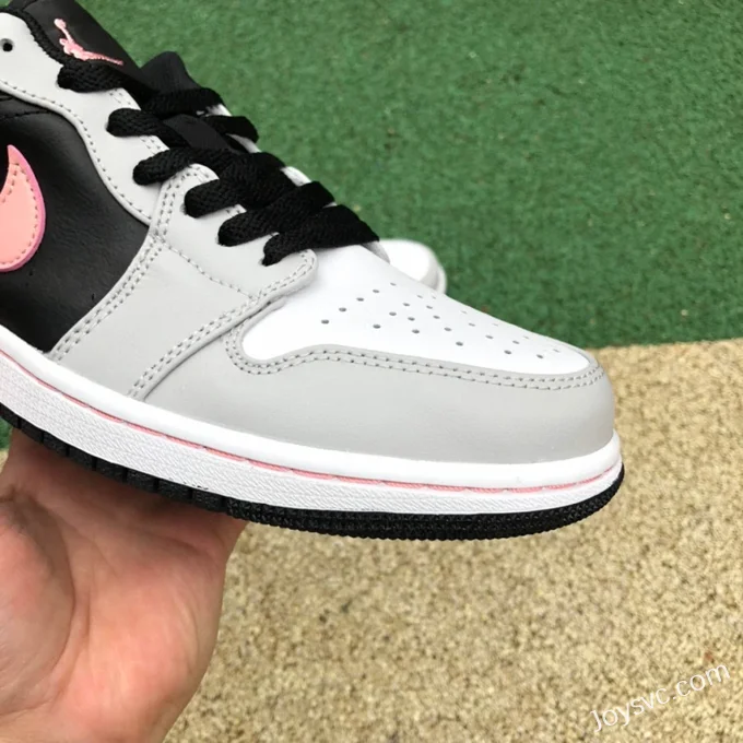 Air Jordan 1 Low 553558-062 White Black Pink Retro